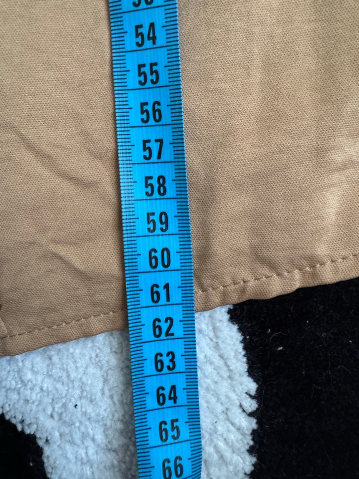 Bej Düğmeli Keten Kadın Gömlek - Görsel 5