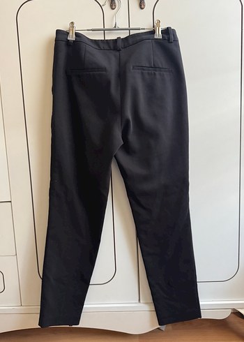 Kadın Siyah Kumaş Pantolon, Normal Kesim - Görsel 3