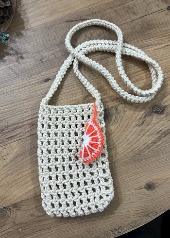 Nakışlı Turuncu Bohem Kadın Çapraz Çanta - Görsel 5