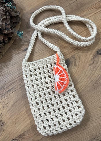 Nakışlı Turuncu Bohem Kadın Çapraz Çanta - Görsel 2