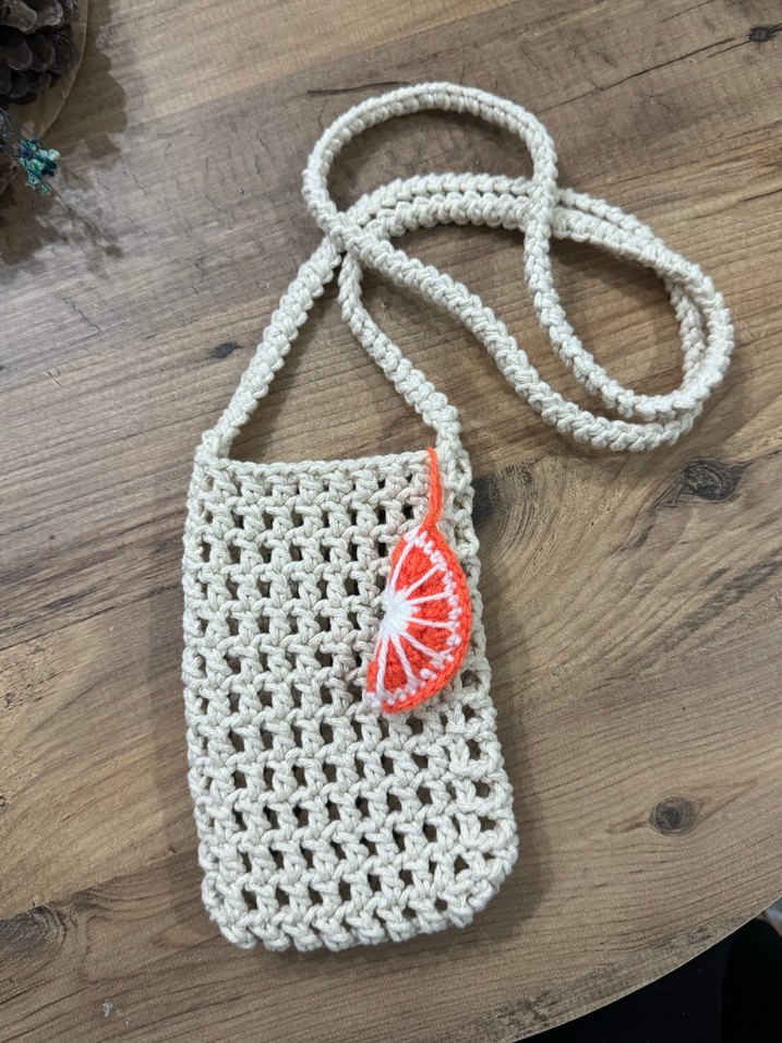 Nakışlı Turuncu Bohem Kadın Çapraz Çanta - Görsel 5