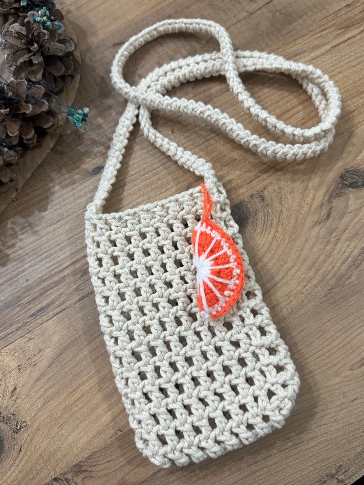 Nakışlı Turuncu Bohem Kadın Çapraz Çanta - Görsel 2