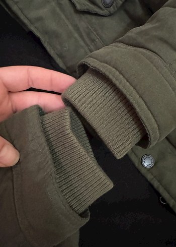 Düğmeli Yeşil Erkek Midi Mont - Görsel 3