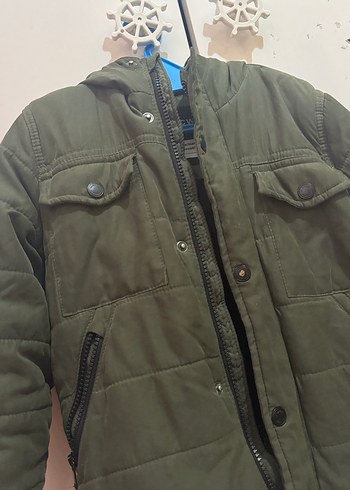 Düğmeli Yeşil Erkek Midi Mont - Görsel 2