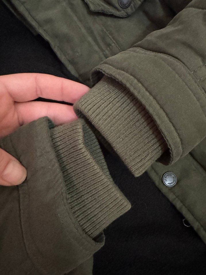 Düğmeli Yeşil Erkek Midi Mont - Görsel 3