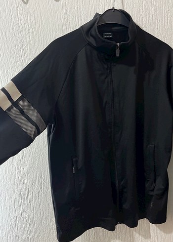 Fermuarlı Siyah Erkek Yüksek Yaka Sweatshirt - Görsel 4