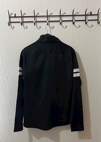 Fermuarlı Siyah Erkek Yüksek Yaka Sweatshirt - Görsel 2