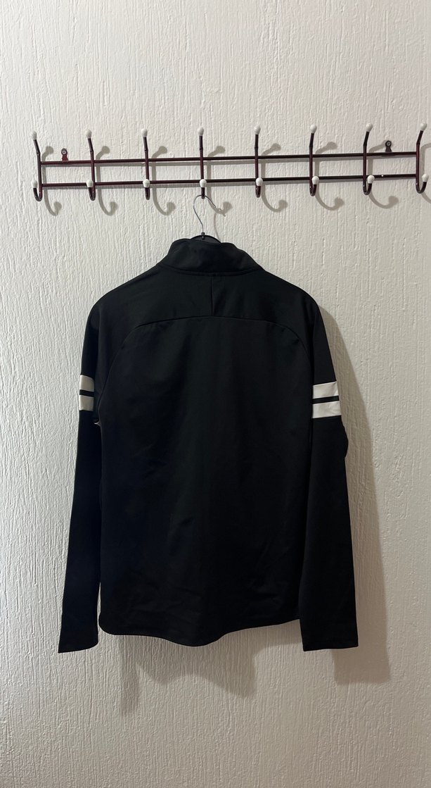 Fermuarlı Siyah Erkek Yüksek Yaka Sweatshirt - Görsel 2