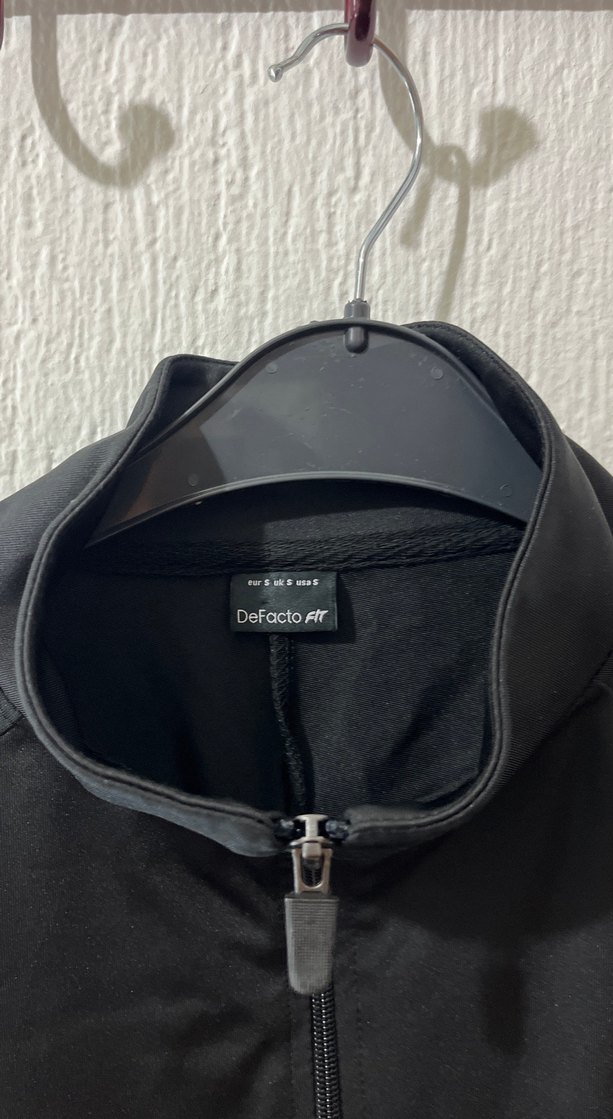 Fermuarlı Siyah Erkek Yüksek Yaka Sweatshirt - Görsel 3