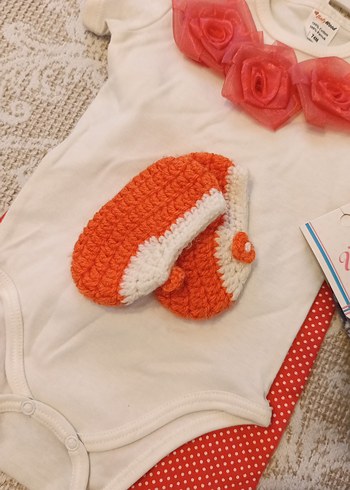 Diğer Çiçek Detaylı Renkli Bebek Kız Tulumu