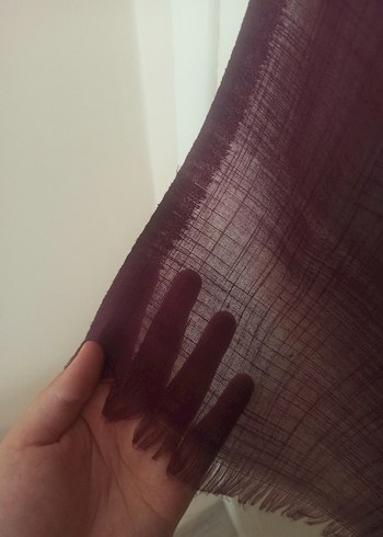 Mor Kadın Pamuklu Şal - Görsel 3