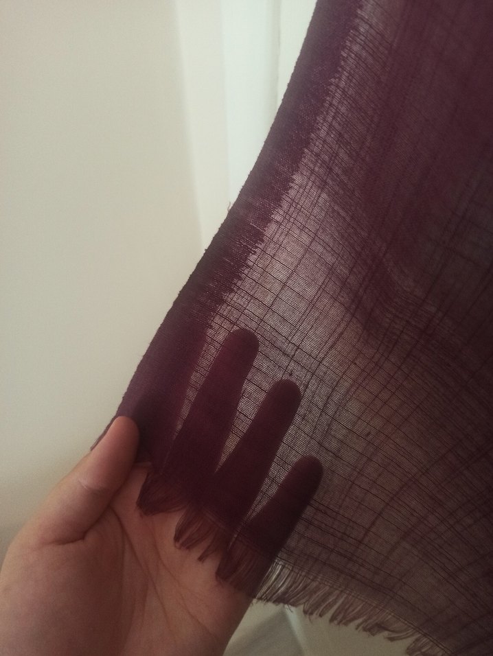 Mor Kadın Pamuklu Şal - Görsel 3