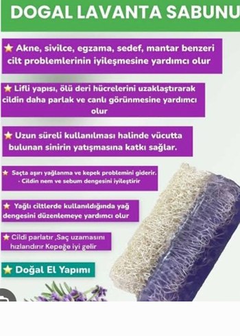 Doğal Lifli Lavanta Sabunu - Görsel 7