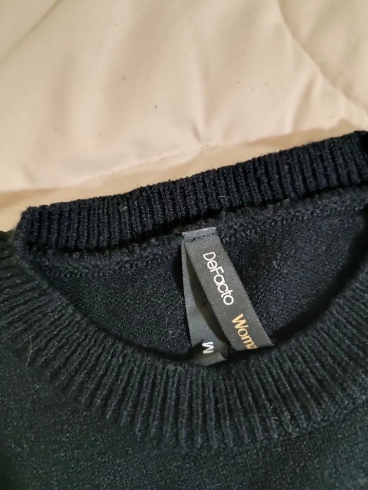 Defacto Siyah Triko Kazak - Görsel 2