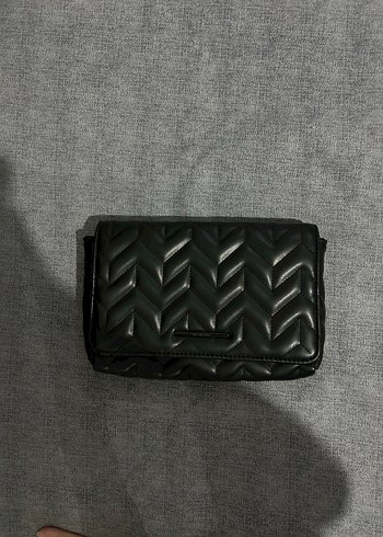 Zincir Detaylı Siyah Deri Kadın Çanta - Görsel 2