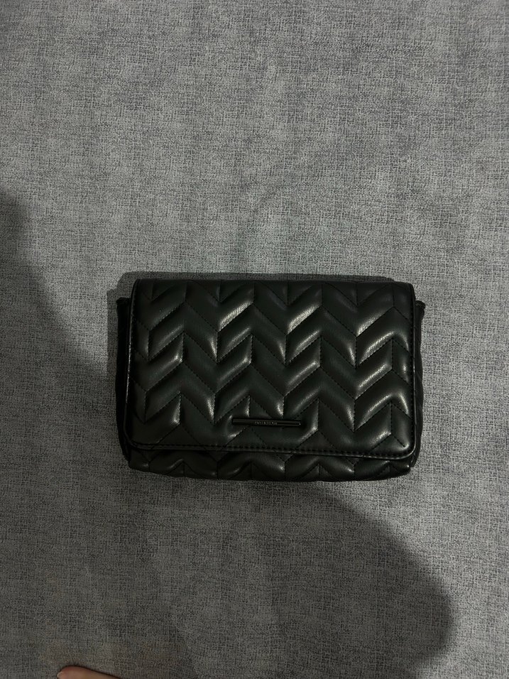 Zincir Detaylı Siyah Deri Kadın Çanta - Görsel 2