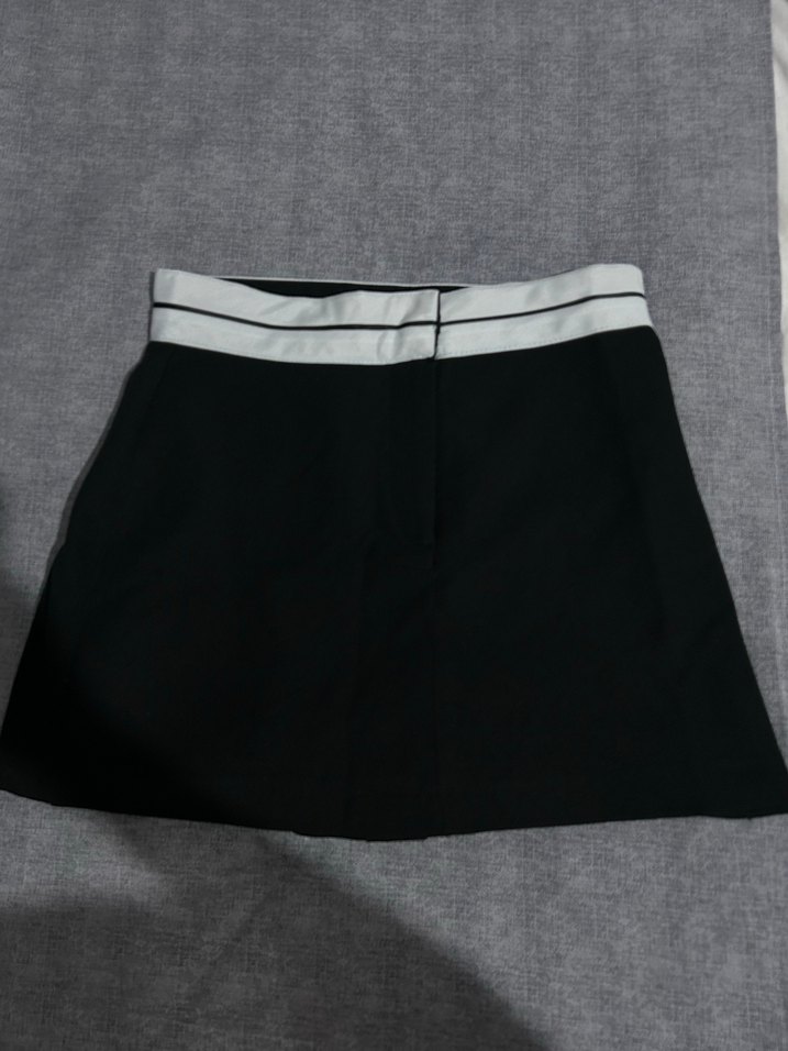 Siyah Elastik Bel detay mini  Şort etek - Görsel 2