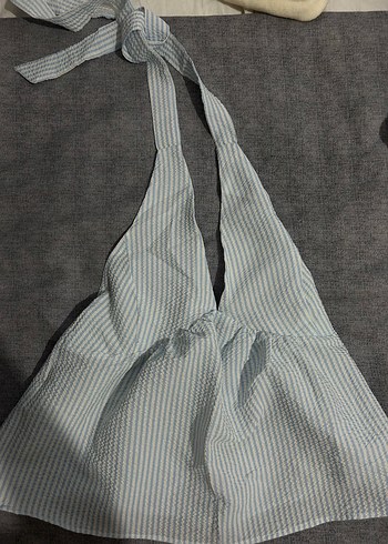 Boyundan bağlamalı çzigili crop - Görsel 3