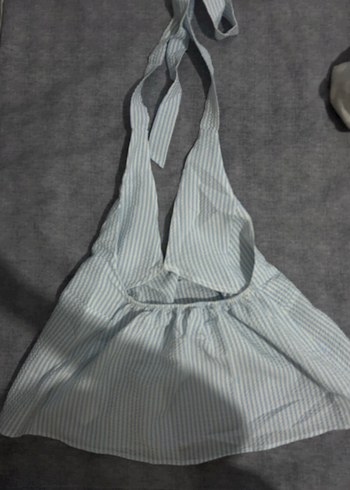 Boyundan bağlamalı çzigili crop - Görsel 4