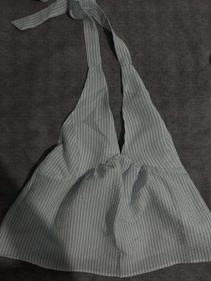 Boyundan bağlamalı çzigili crop - Görsel 2