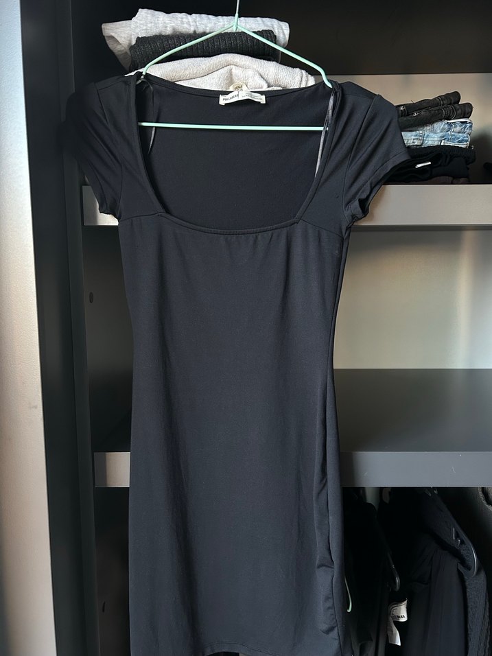 Siyah Kısa Kollu Mini Kadın Elbise - Görsel 2