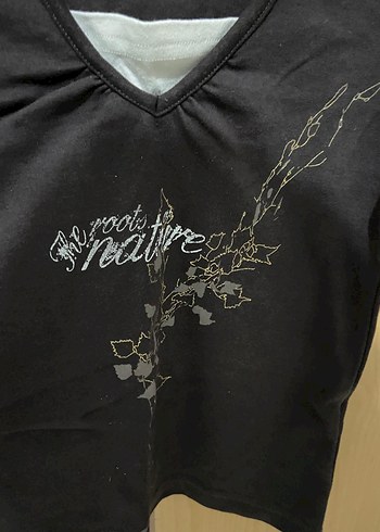 Düğmeli V Yaka Uzun Kollu Bluz - Görsel 2