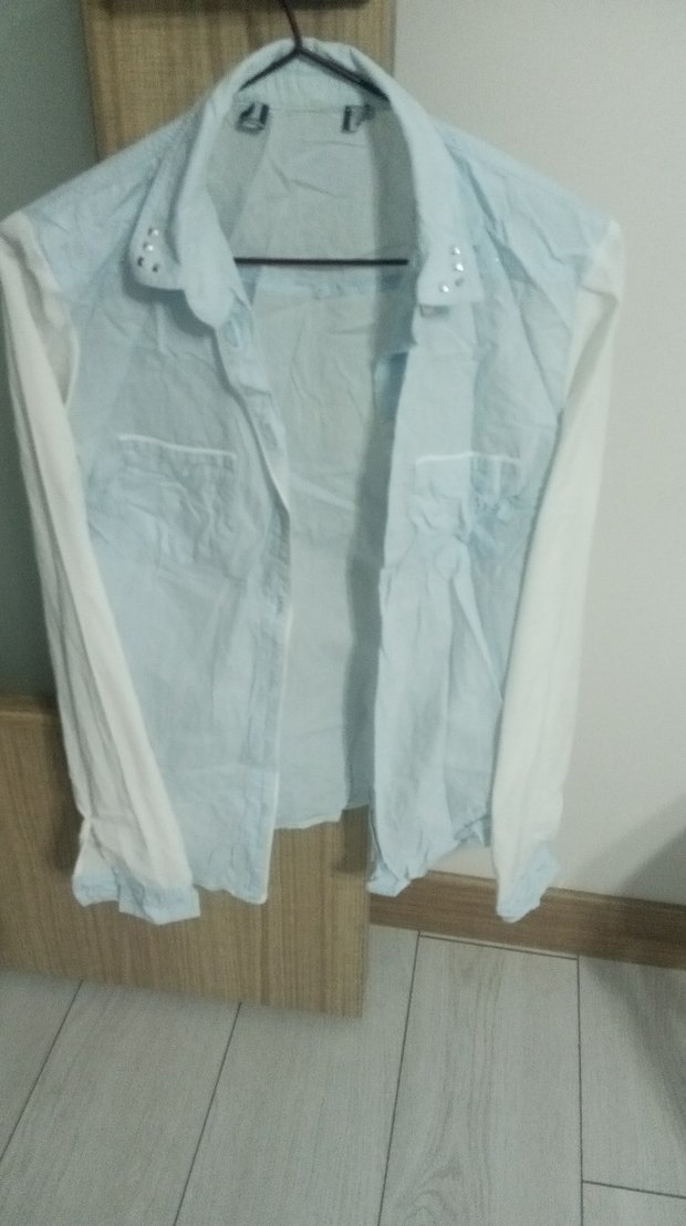 Kadın Beyaz Keten Gömlek, Uzun Kollu, Düğmeli - Görsel 2