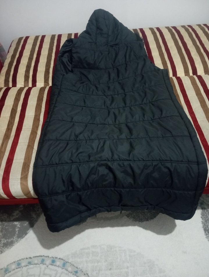 Siyah Uzun Kollu Fermuarlı Kadın Yelek - Görsel 5