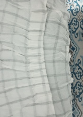 Gri Çizgili Uzun Kollu Keten Kadın Gömlek - Görsel 5