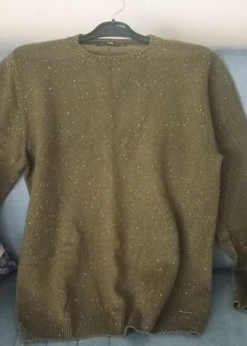 Kadın Gri Örgü Yün Kazak - Görsel 4