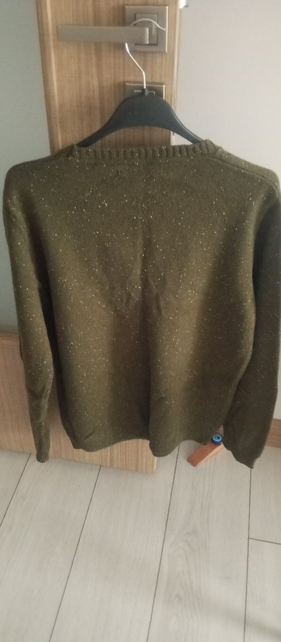 Kadın Gri Örgü Yün Kazak - Görsel 3