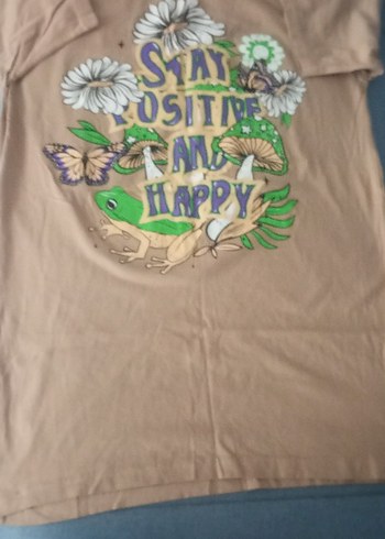 Bej Kısa Kollu Tişört - Görsel 4