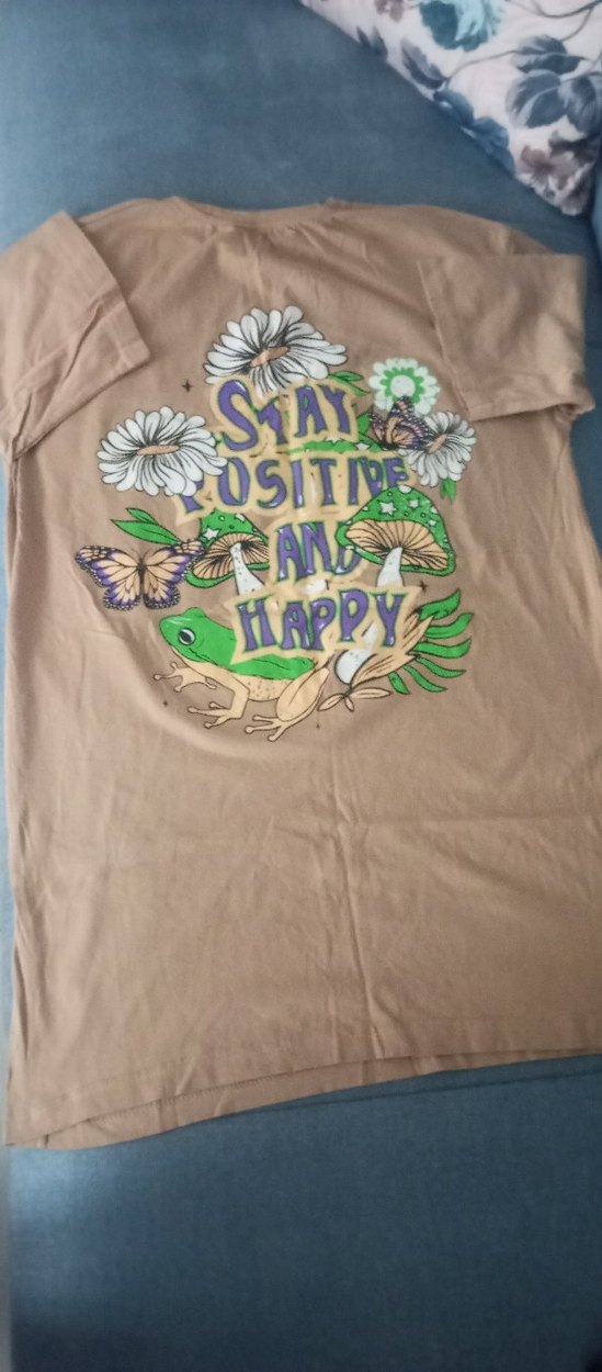 Bej Kısa Kollu Tişört - Görsel 3