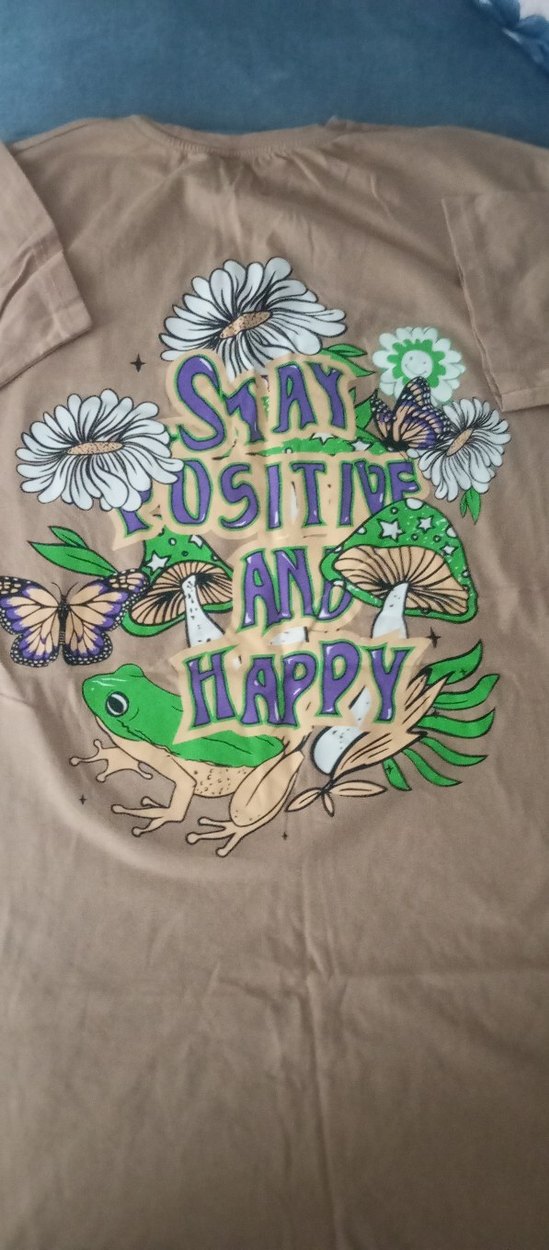 Bej Kısa Kollu Tişört - Görsel 5