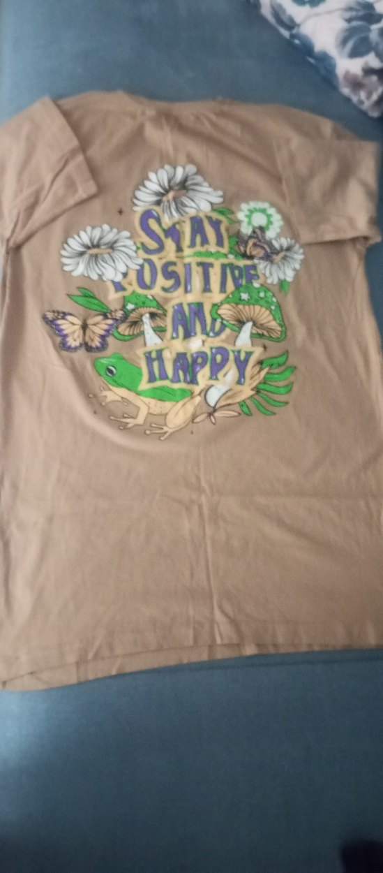 Bej Kısa Kollu Tişört - Görsel 4