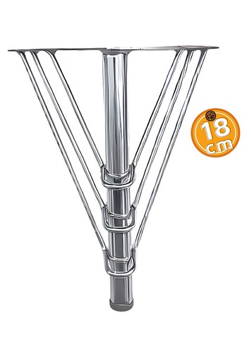 18 cm Gri Metal Dekoratif Ayak 4lü Paket