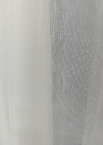 Beyaz Modern Düz Tül Perde - Görsel 2