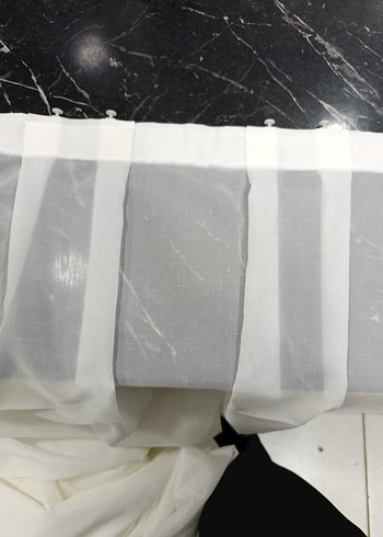 Beyaz Modern Düz Tül Perde - Görsel 7