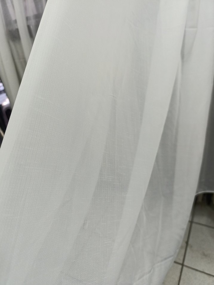 Beyaz Modern Düz Tül Perde - Görsel 5