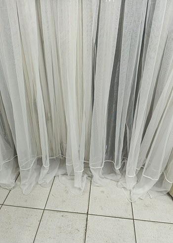 Beyaz Düz Tül Perde - Görsel 2