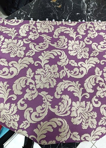 Mor damask desen fonluk kumaş - Görsel 3