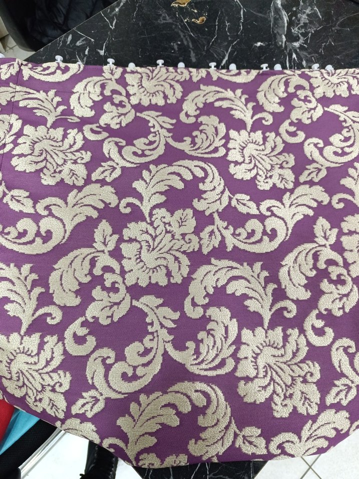 Mor damask desen fonluk kumaş - Görsel 3