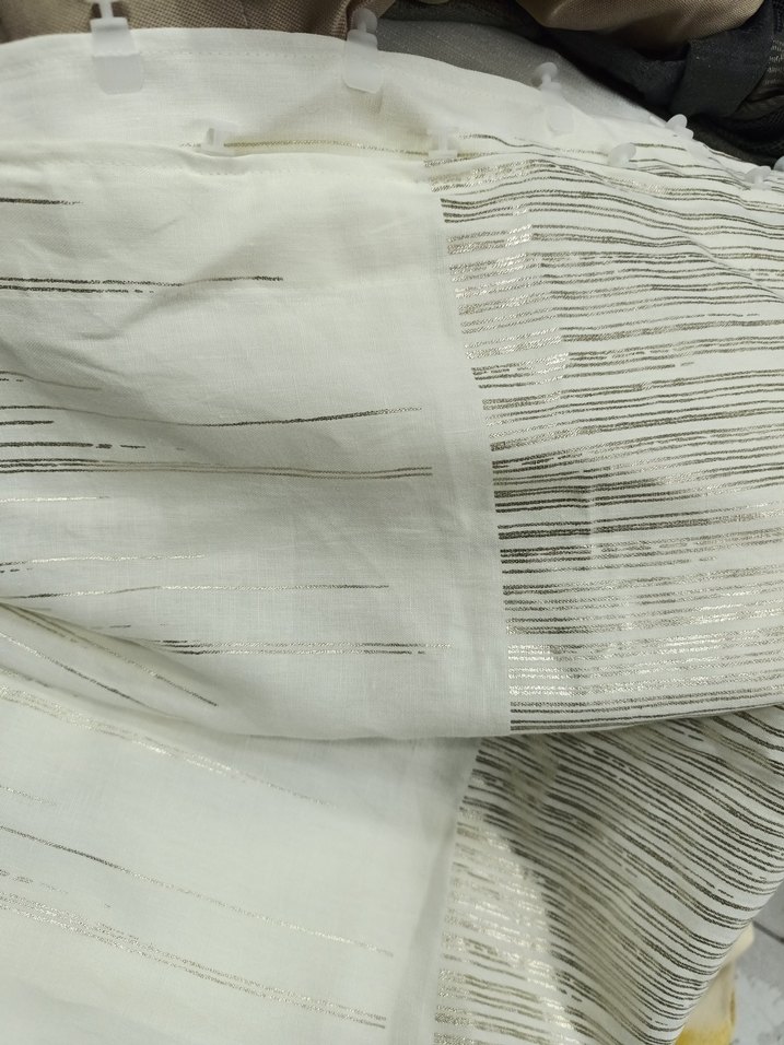 Parlak Beyaz Bohem kumaş Perde - Görsel 4