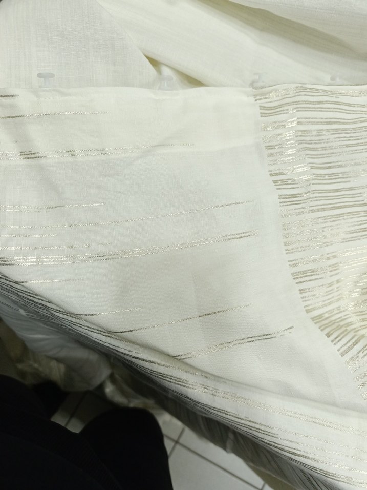 Parlak Beyaz Bohem kumaş Perde - Görsel 2