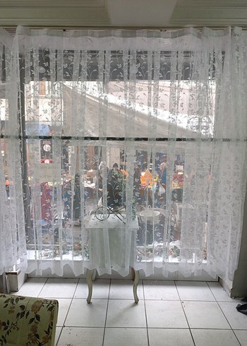 Nakışlı Beyaz Tül Perde - Görsel 8