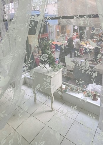 İşlemeli Beyaz Tül Perde - Görsel 3