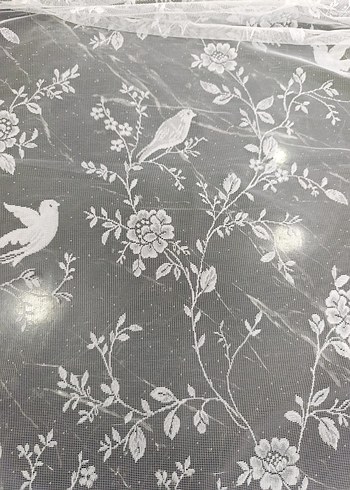 İşlemeli Beyaz Tül Perde - Görsel 8