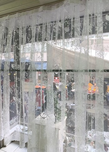 İşlemeli Beyaz Tül Perde - Görsel 5