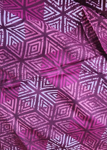 Beden pembe Renk Geometrik Desen Tülbent