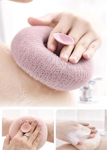 Vantuzlu Cilt ve Vücut Süngeri Banyo Lif - Görsel 2